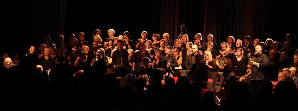 Les choristes pendant la Messa di Gloria