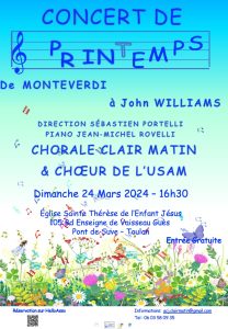 Affiche du concert de printemps du 24 mars 2024